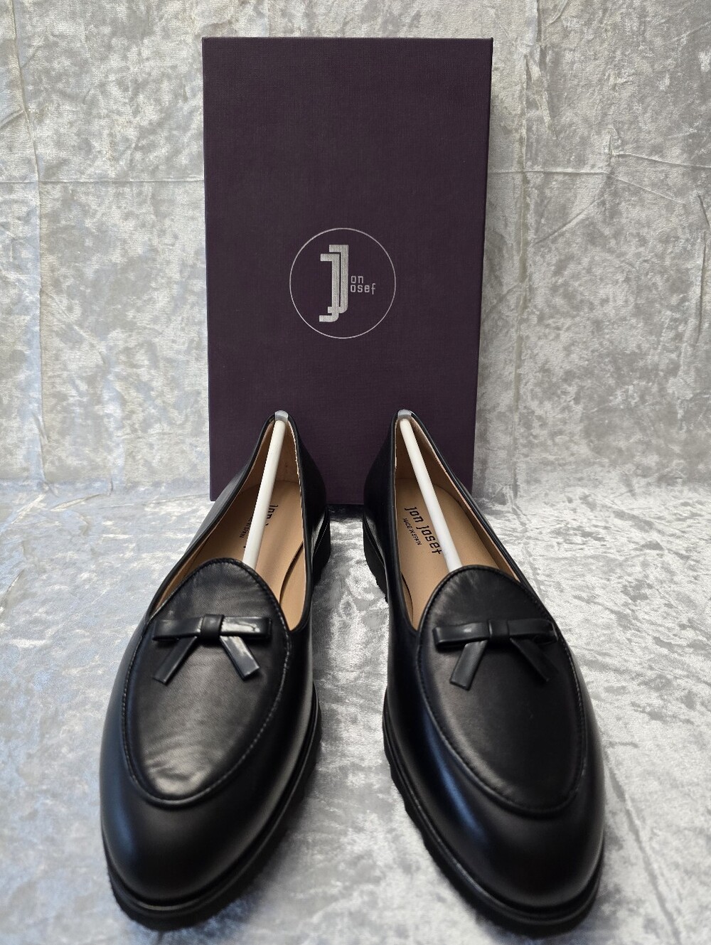 Jon Josef Belgian Black Calf Leather Loafers